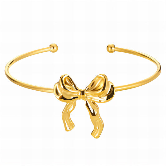 Bow PVD Gold-Plated Stainless Steel Bracelet - Intensity