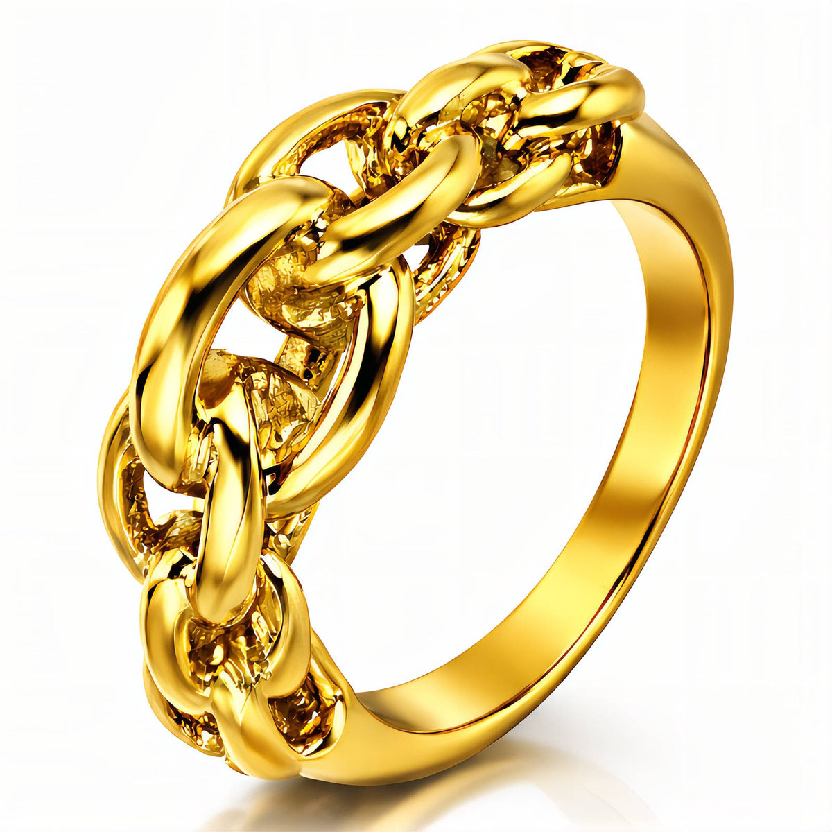 PVD Gold-Plated Stainless Steel Ring - Intensity