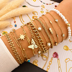 PVD Gold-Plated Stainless Steel Bracelet - Intensity