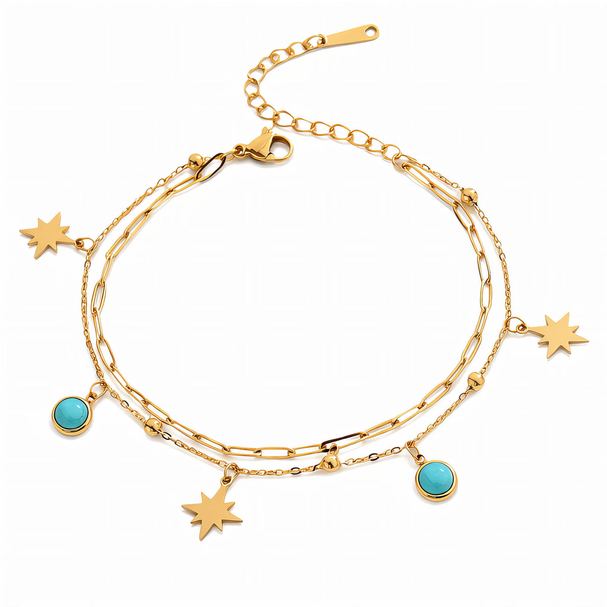 Stars PVD Gold-Plated Stainless Steel Bracelet - Intensity