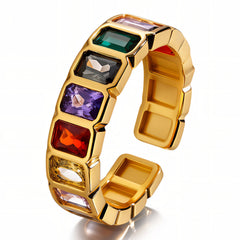 PVD Gold-Plated Stainless Steel Ring - Intensity