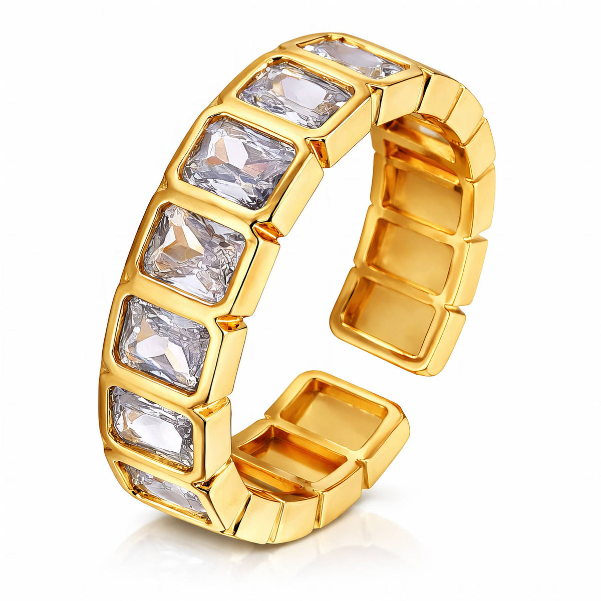 PVD Gold-Plated Stainless Steel Ring - Intensity