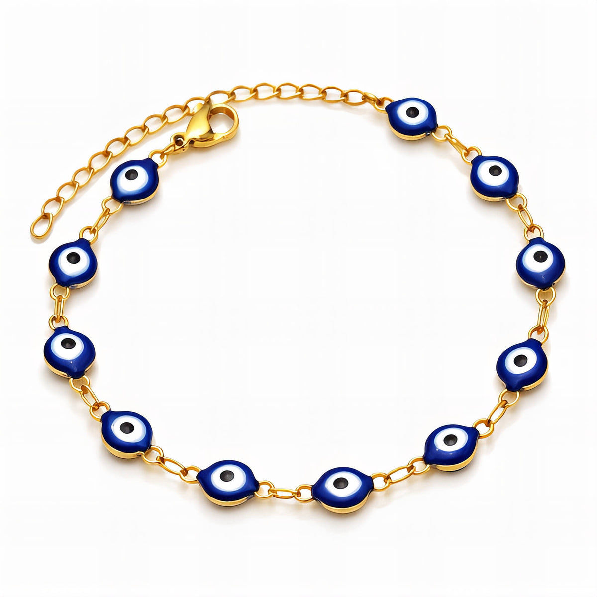 Evil Eye PVD Gold-Plated Steel Bracelet - Intensity