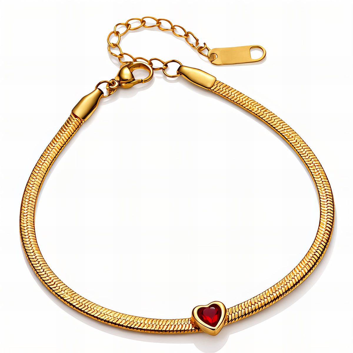 Heart PVD Gold-Plated Stainless Steel Bracelet - Intensity
