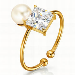 PVD Gold-Plated Stainless Steel Ring - Intensity