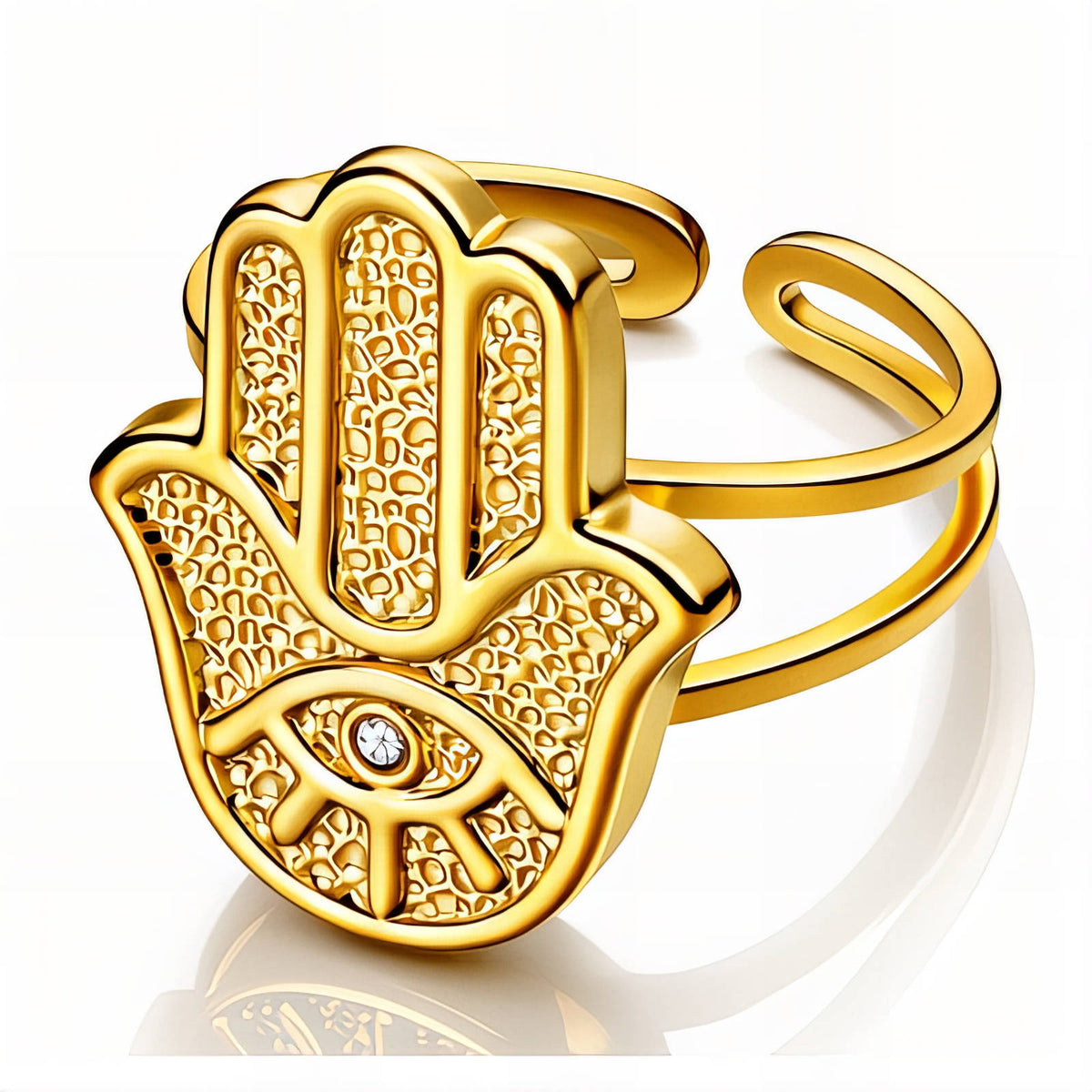 Evil Eye PVD Gold-Plated Stainless Steel Ring - Intensity