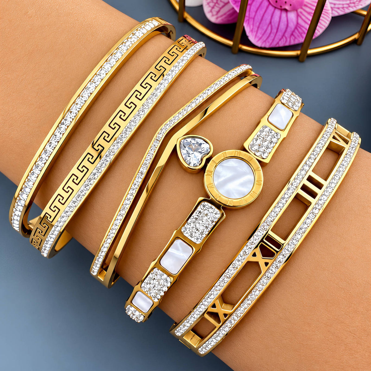 PVD Gold-Plated Stainless Steel Bracelet - Intensity