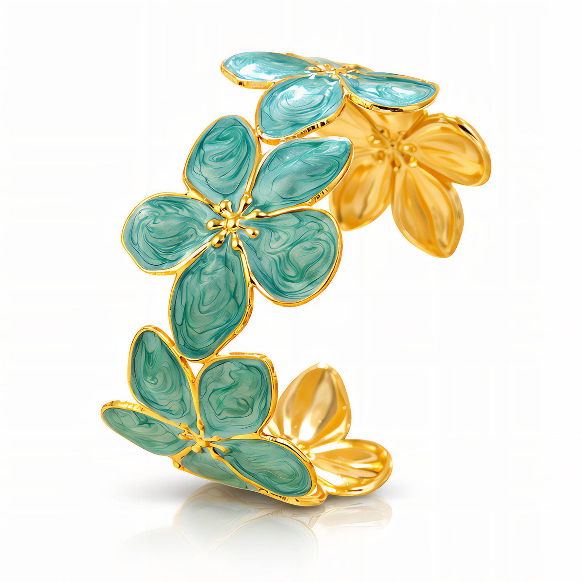 Flower Meadow PVD Gold-Plated Steel Bracelet - Intensity