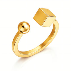 PVD Gold-Plated Stainless Steel Ring - Intensity