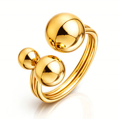 PVD Gold-Plated Stainless Steel Ring - Intensity