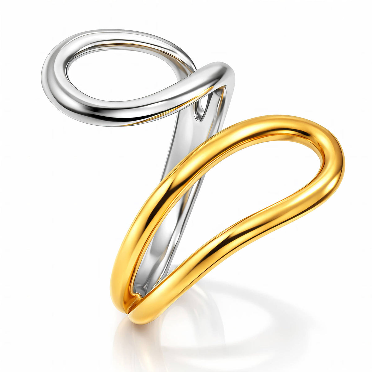 PVD Gold-Plated Stainless Steel Ring - Intensity