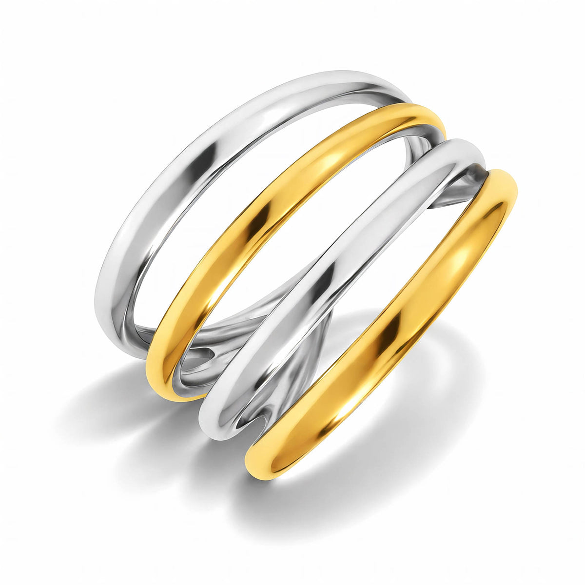 PVD Gold-Plated Stainless Steel Ring - Intensity