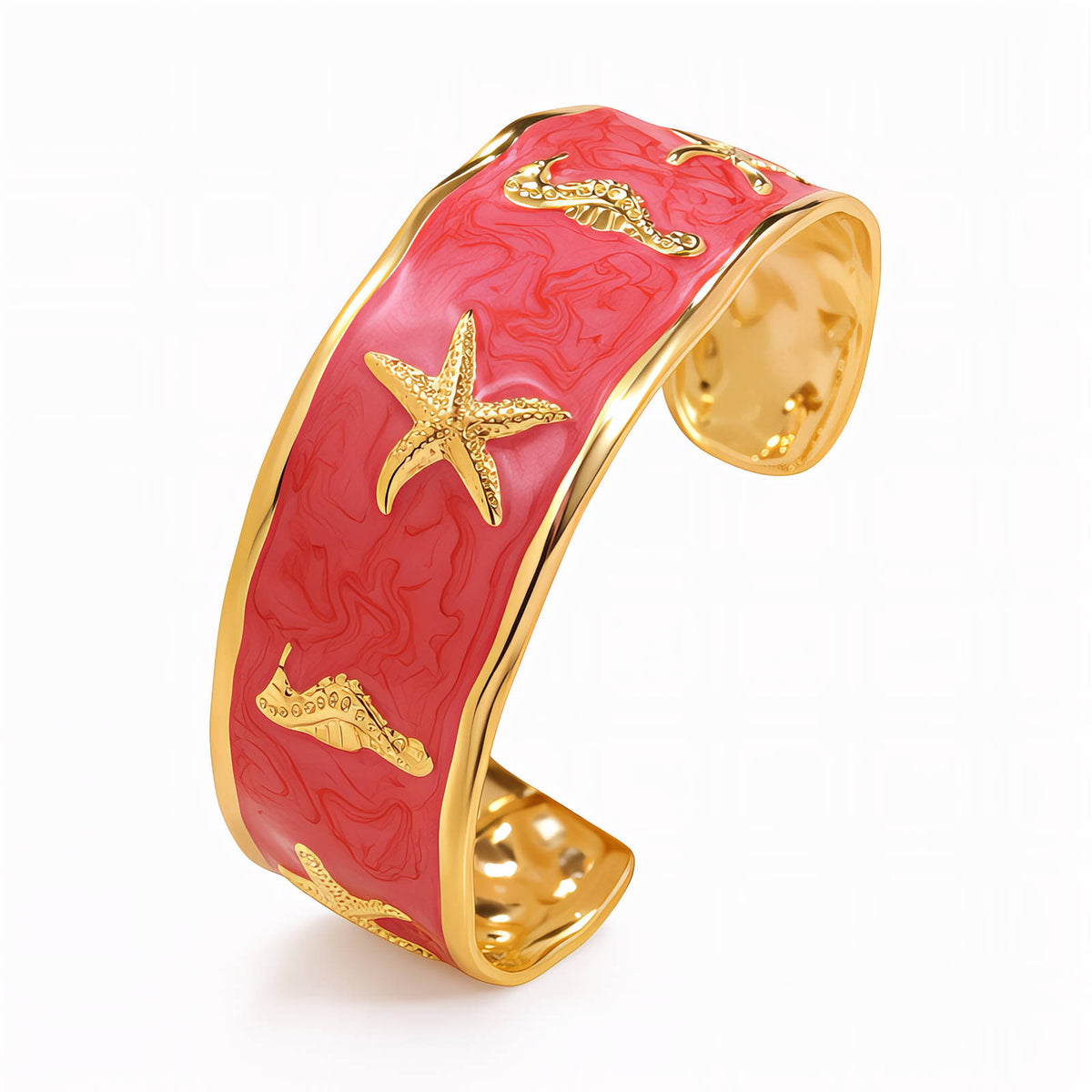 Starfish PVD Gold-Plated Steel Bracelet - Intensity