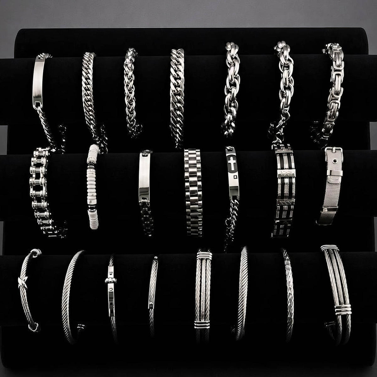 Men's Black PVD (TiCN) Stainless Steel Bracelet - Prime Code