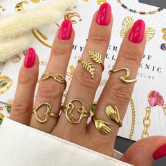 PVD Gold-Plated Stainless Steel Ring - Intensity