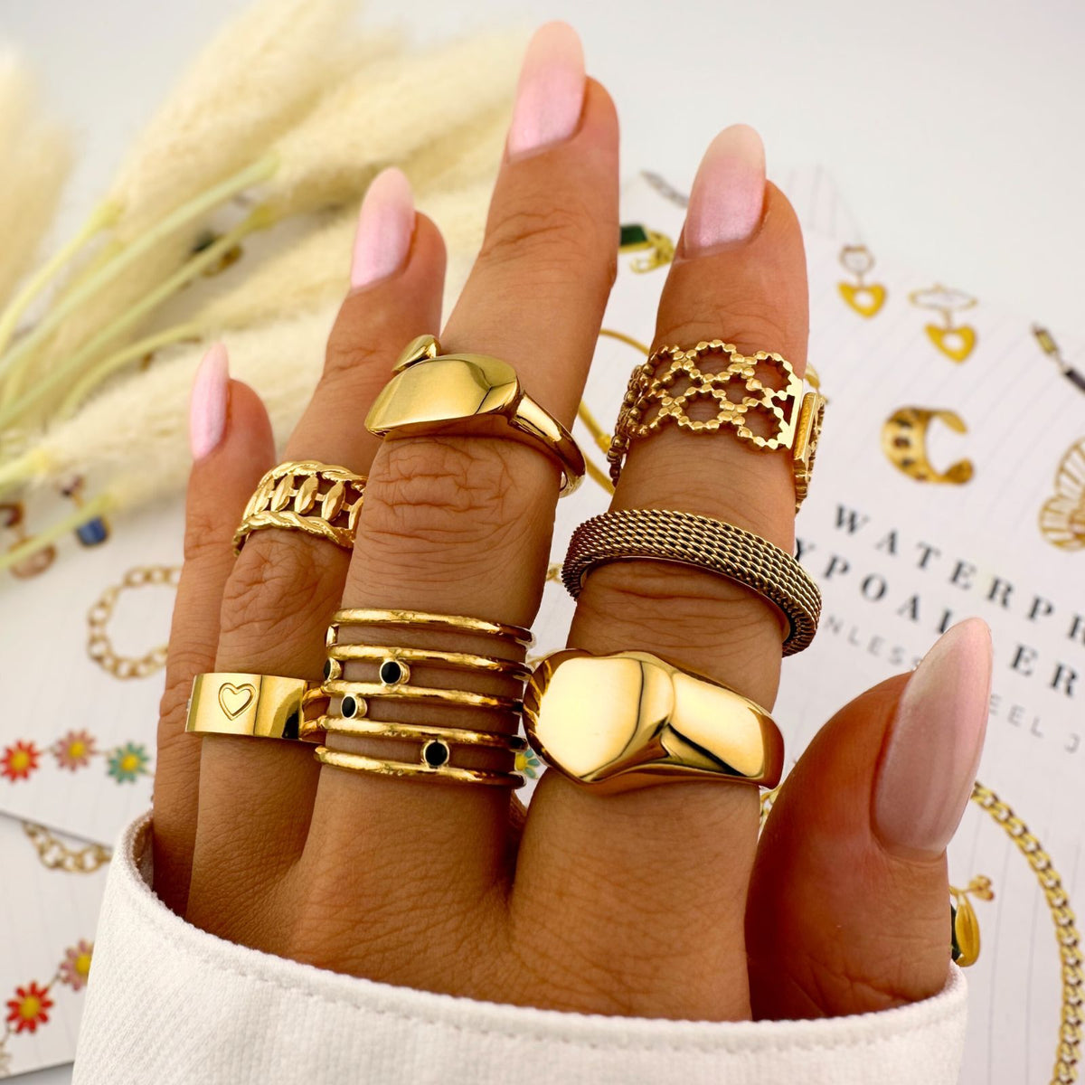 PVD Gold-Plated Stainless Steel Ring - Intensity