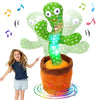 Dancing Cactus Toy – 120 Songs, Voice Repeat, USB & Battery Plushie