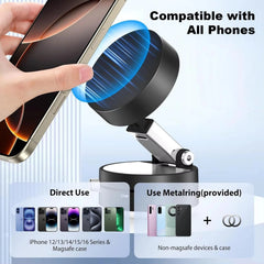 Foldable Vacuum Suction Mobile Holder – Magnetic Car Phone Holder | Universal Phone Accessories by Arzeenstore