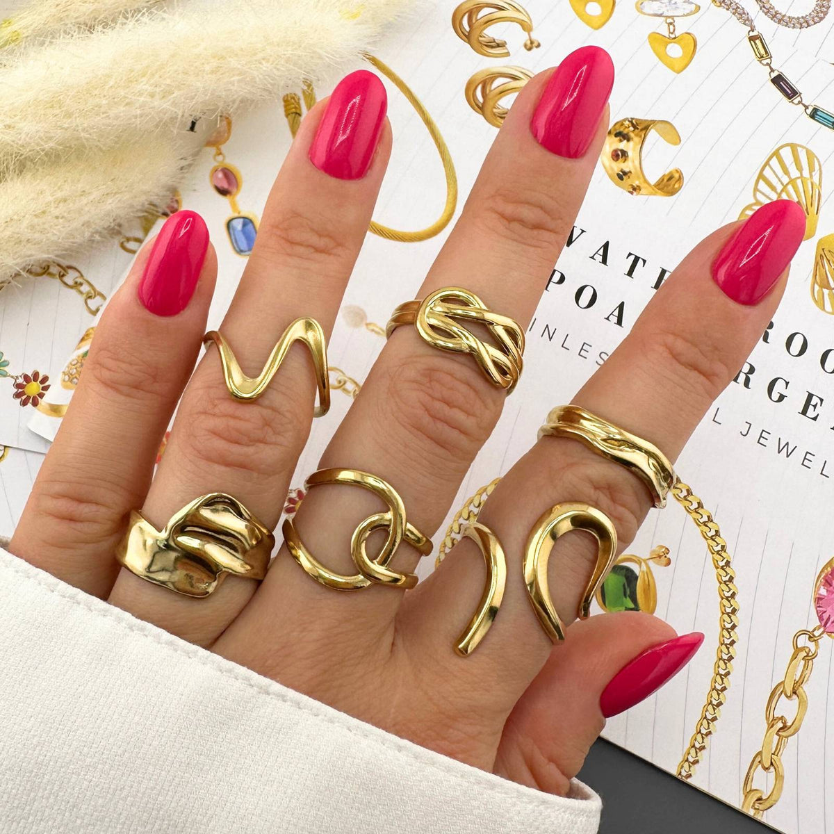 PVD Gold-Plated Stainless Steel Ring - Intensity