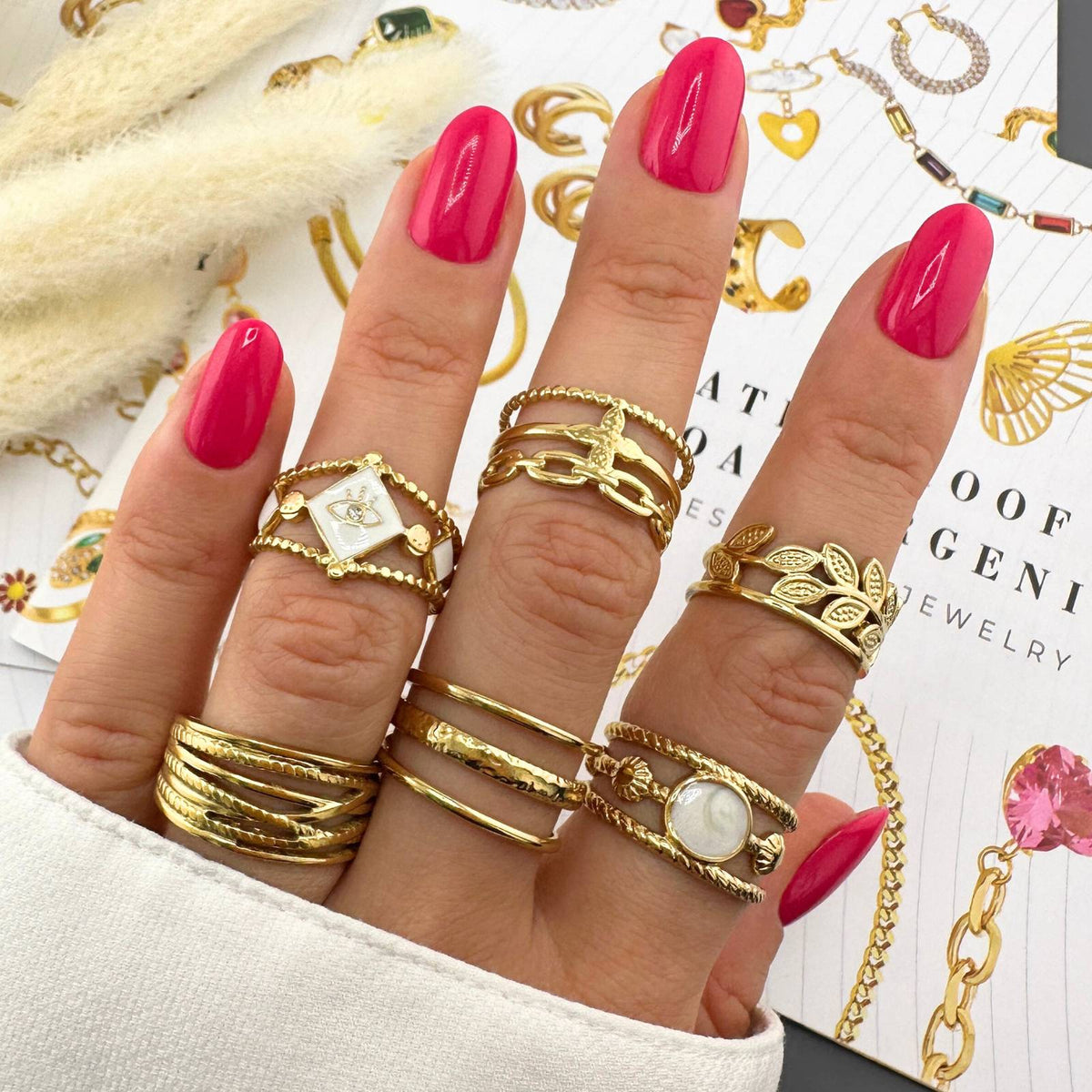 PVD Gold-Plated Stainless Steel Ring - Intensity