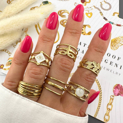 PVD Gold-Plated Stainless Steel Ring - Intensity