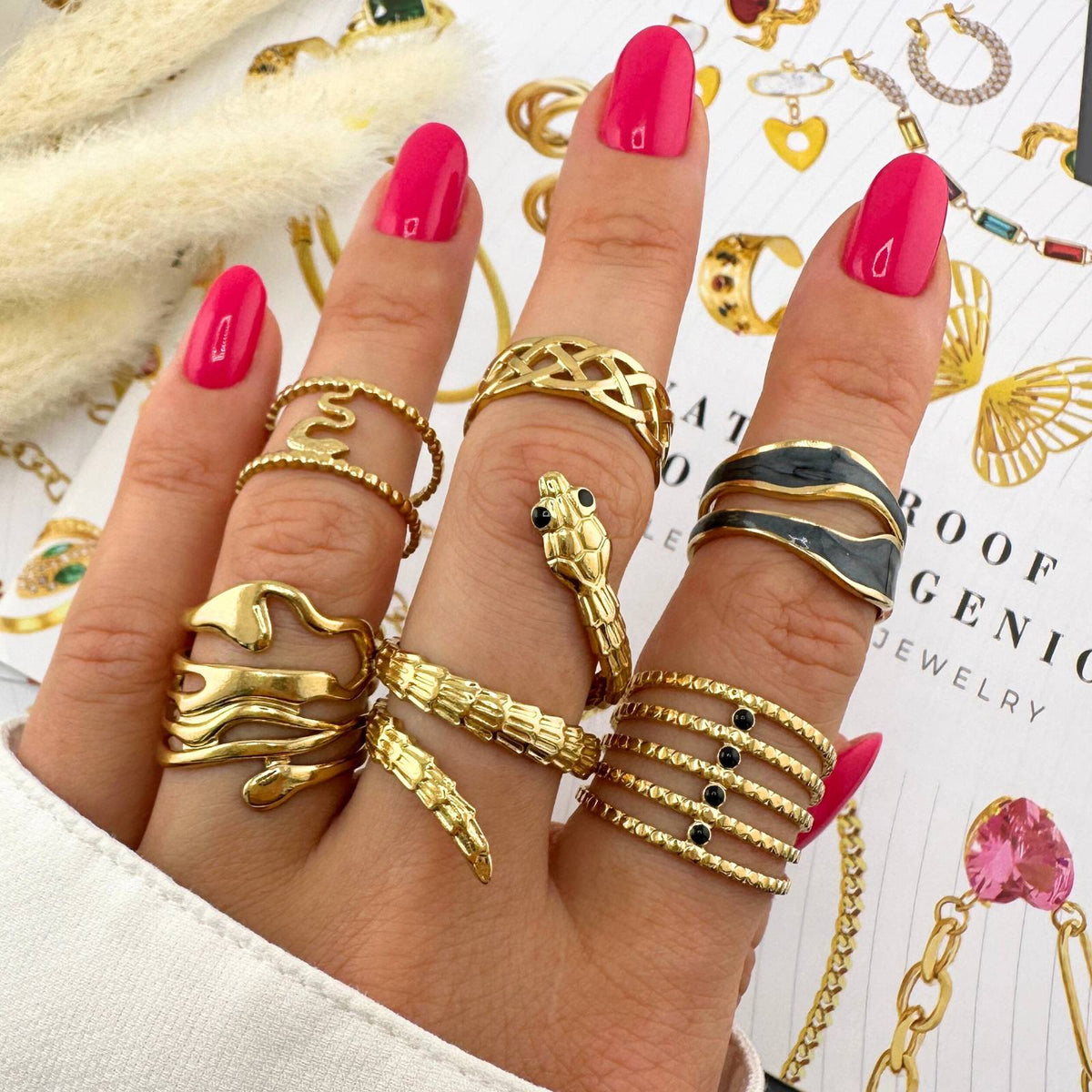 PVD Gold-Plated Stainless Steel Ring - Intensity