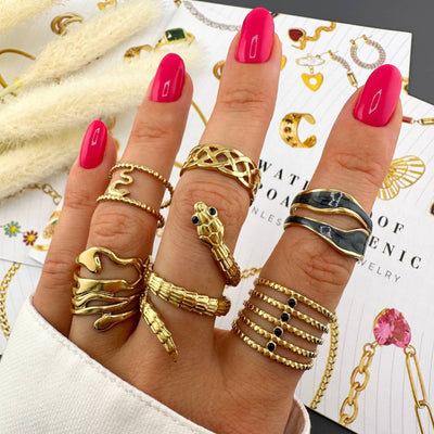 PVD Gold-Plated Stainless Steel Ring - Intensity