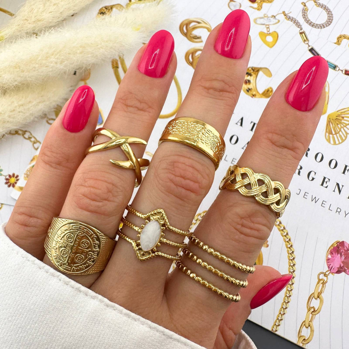 PVD Gold-Plated Stainless Steel Ring - Intensity