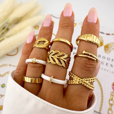PVD Gold-Plated Ceramic Ring - Intensity