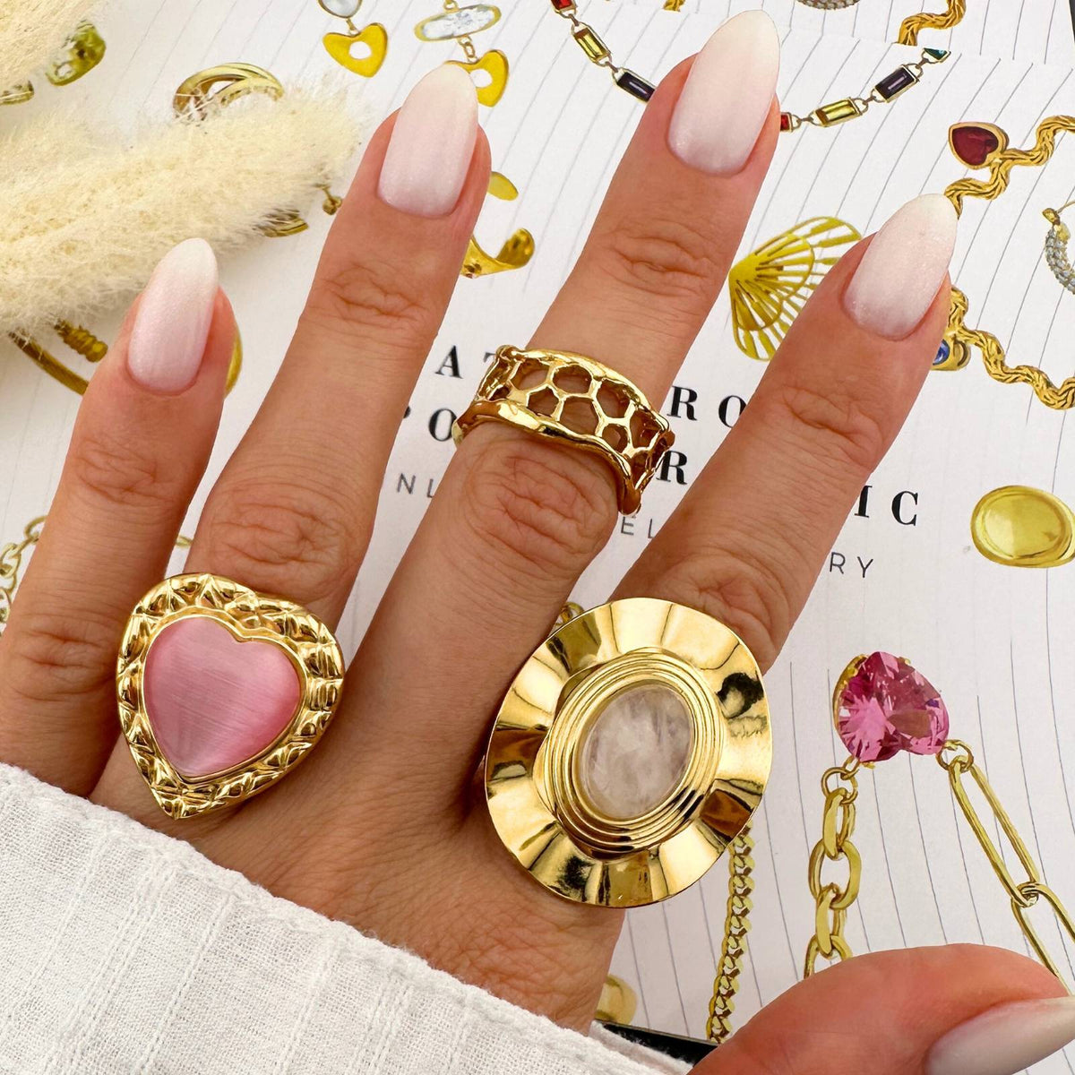 PVD Gold-Plated Stainless Steel Ring - Intensity