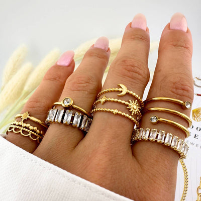 PVD Gold-Plated Stainless Steel Ring - Intensity