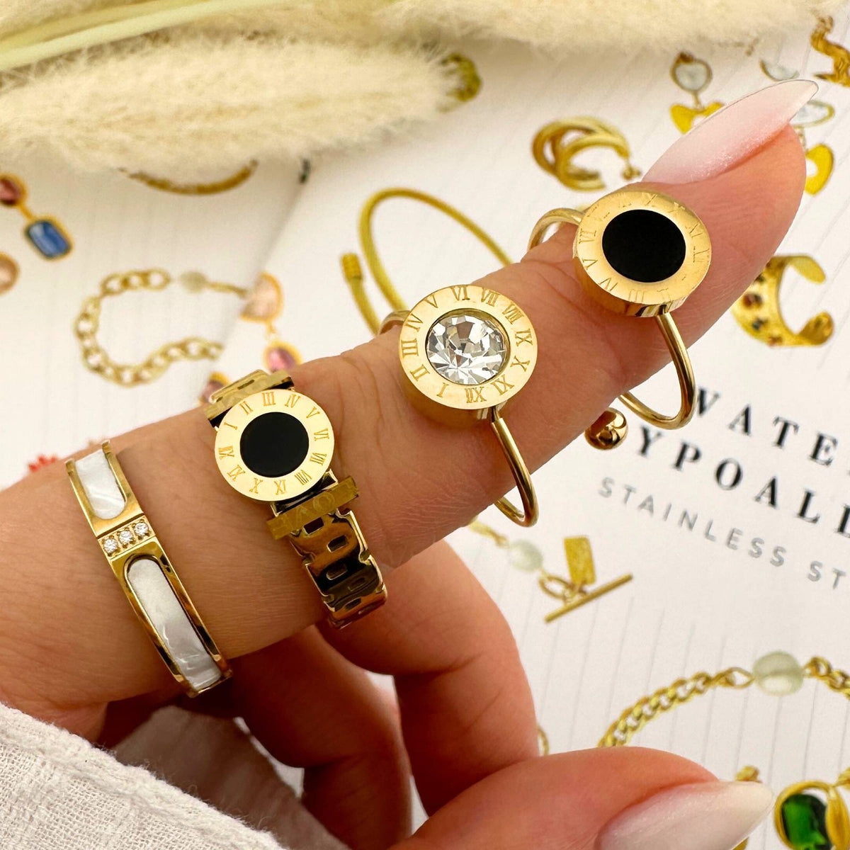 PVD Gold-Plated Stainless Steel Ring - Intensity