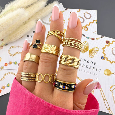 PVD Gold-Plated Stainless Steel Ring - Intensity