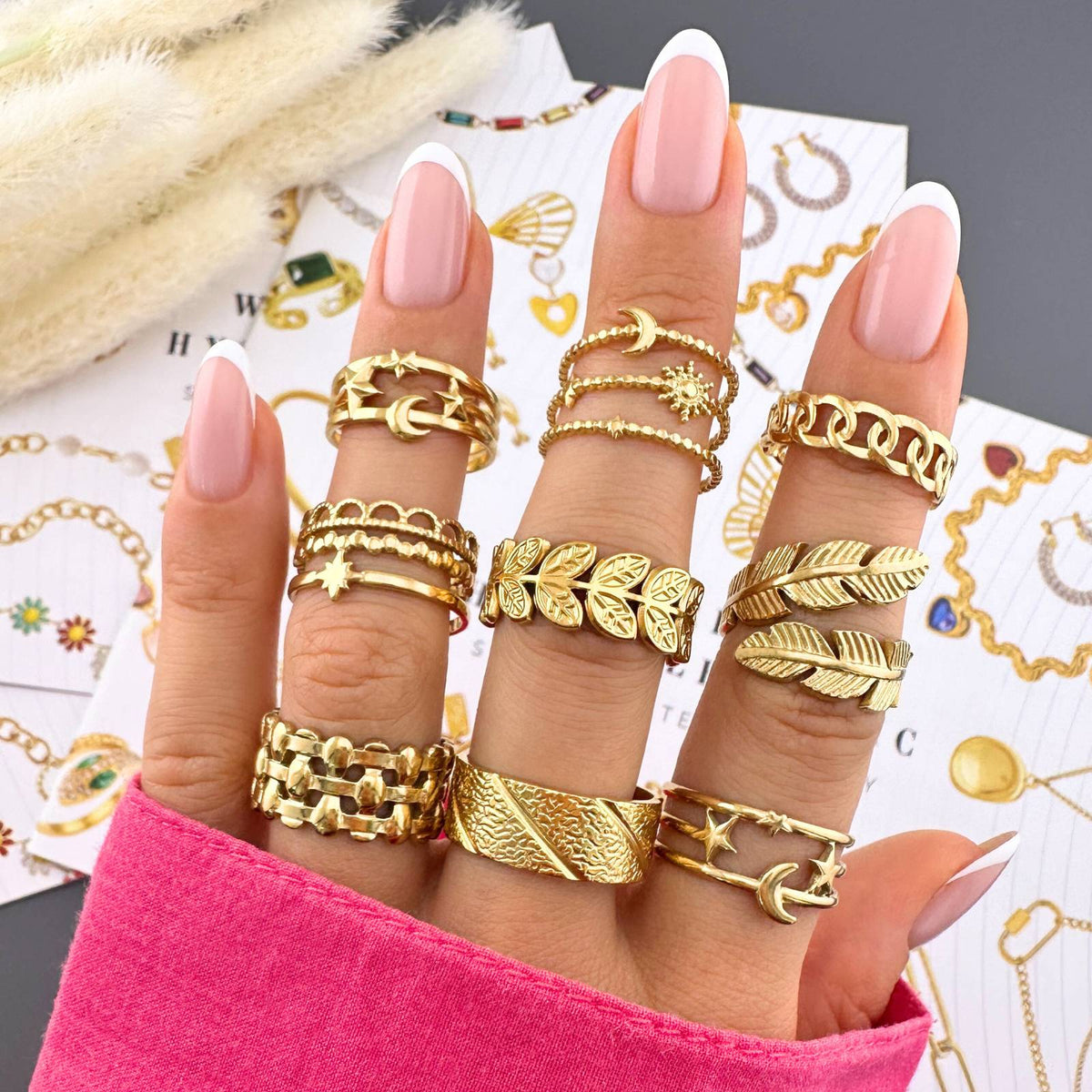 PVD Gold-Plated Stainless Steel Ring - Intensity