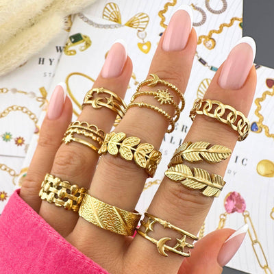 PVD Gold-Plated Stainless Steel Ring - Intensity
