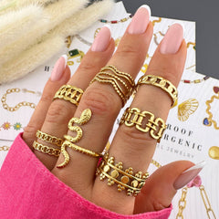 PVD Gold-Plated Stainless Steel Ring - Intensity