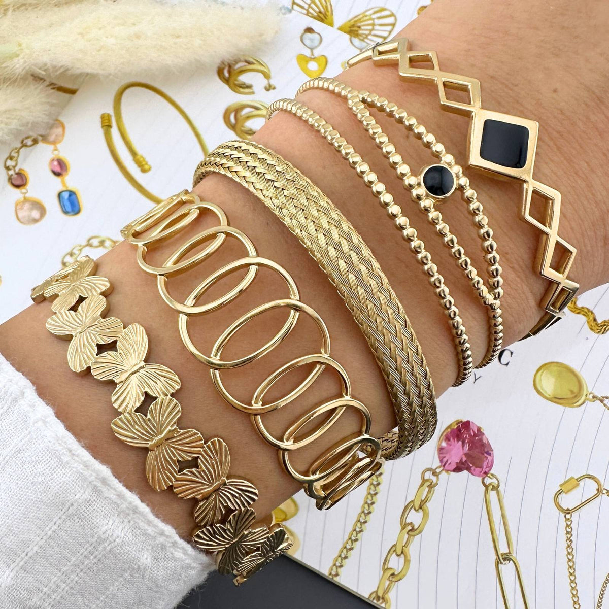 PVD Gold-Plated Stainless Steel Bracelet - Intensity