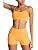 IMEKIS Women's Workout Sets 2 Piece Yoga Outfit High Waisted Biker Shorts Leggings Sports Bra Gym Fitness Clothes Tracksuit