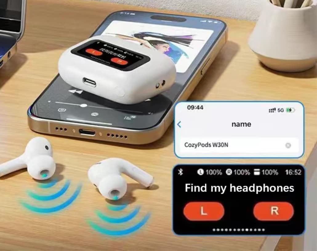 Wireless Earbuds A9 PRO | Bluetooth 5.0, ANC, LCD Display & Super Bass