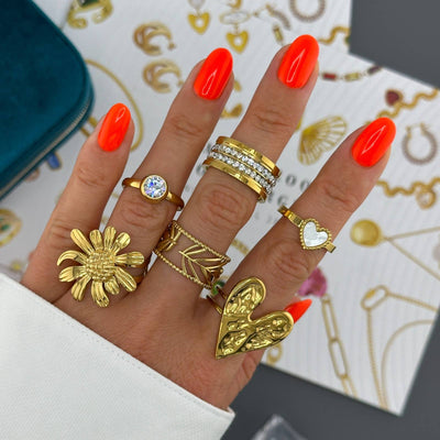 PVD Gold-Plated Stainless Steel Ring - Intensity