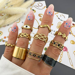 PVD Gold-Plated Stainless Steel Ring - Intensity