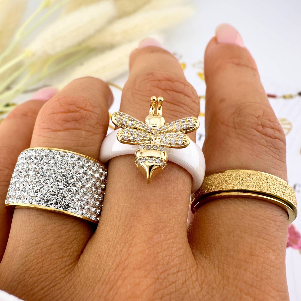 PVD Gold-Plated Stainless Steel Ring - Intensity