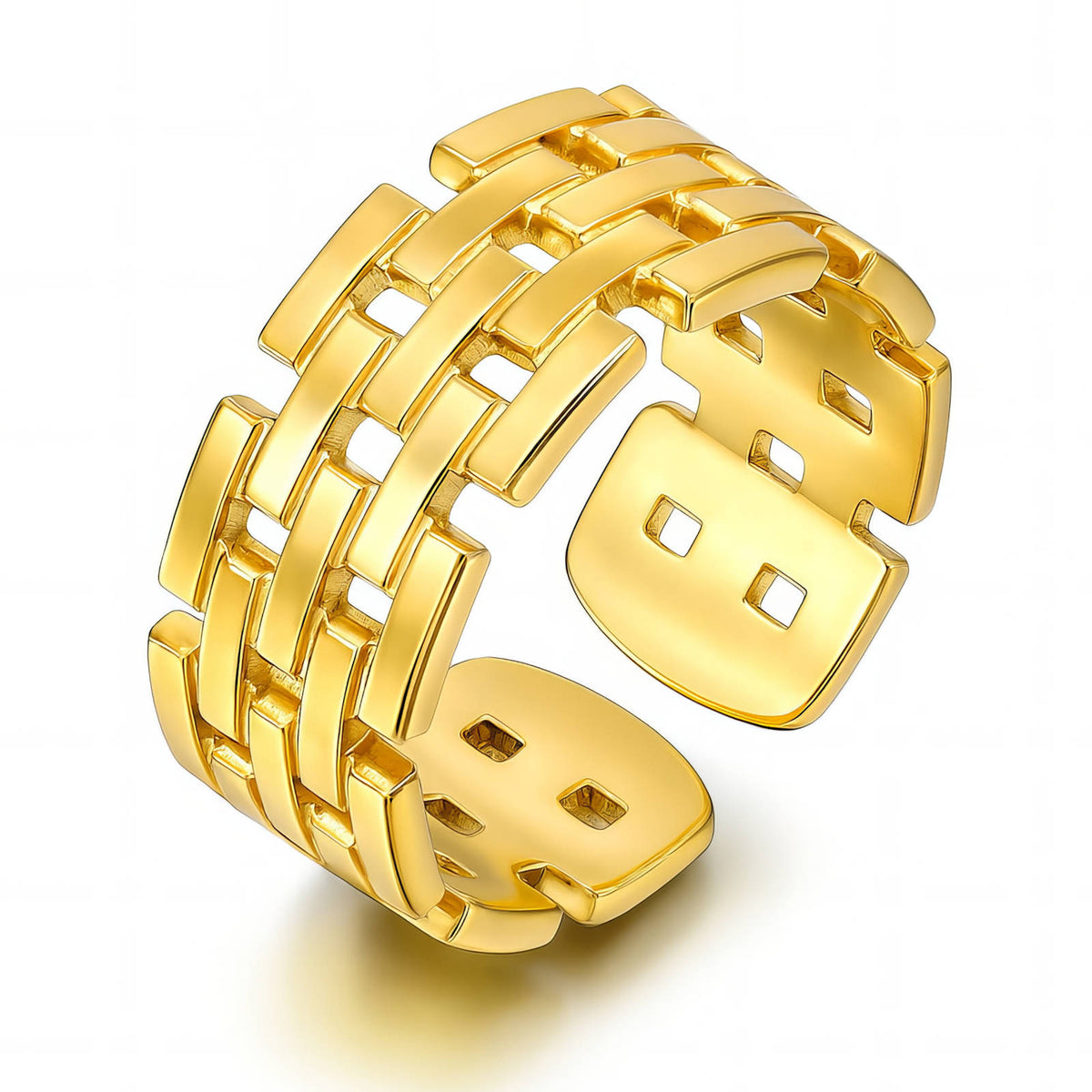 PVD Gold-Plated Stainless Steel Ring - Intensity