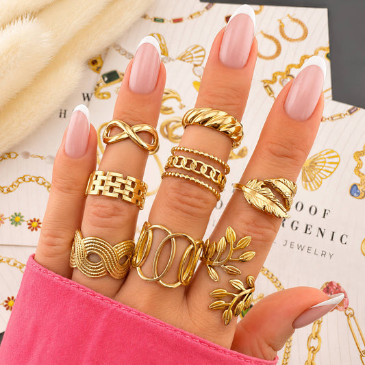 PVD Gold-Plated Stainless Steel Ring - Intensity