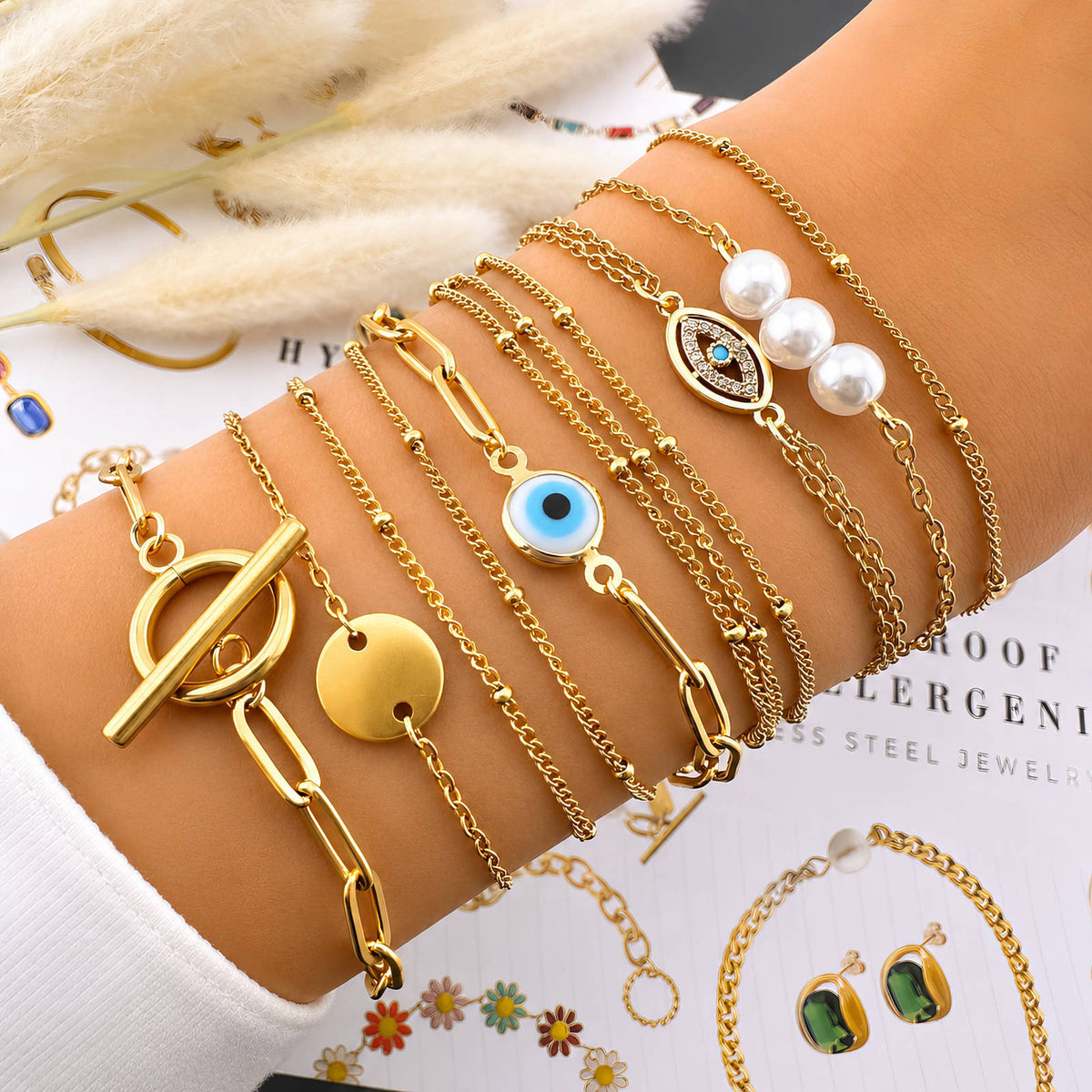 PVD Gold-Plated Stainless Steel Bracelet - Intensity