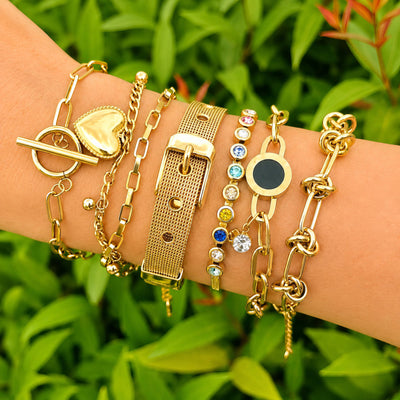 PVD Gold-Plated Stainless Steel Bracelet - Intensity