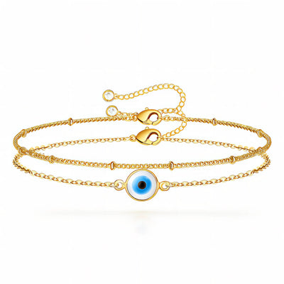 Evil Eye PVD Gold-Plated Steel Bracelet - Intensity