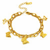 Butterflies PVD Gold-Plated Steel Bracelet - Intensity