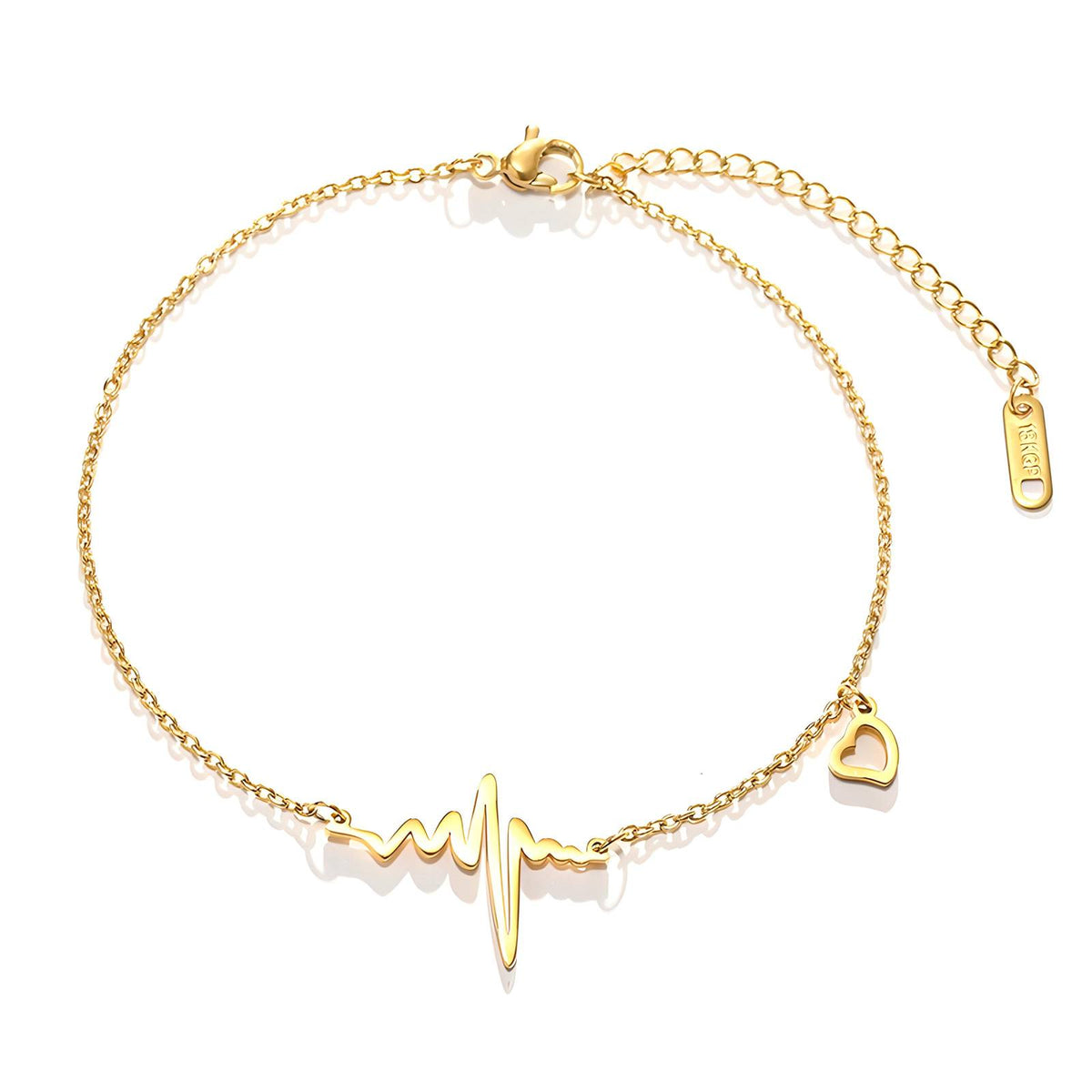 Hearts PVD Gold-Plated Steel Bracelet - Intensity