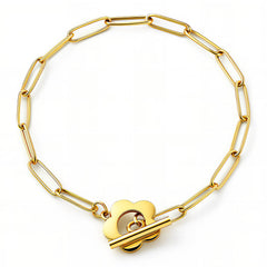 Flower PVD Gold-Plated Steel Bracelet - Intensity